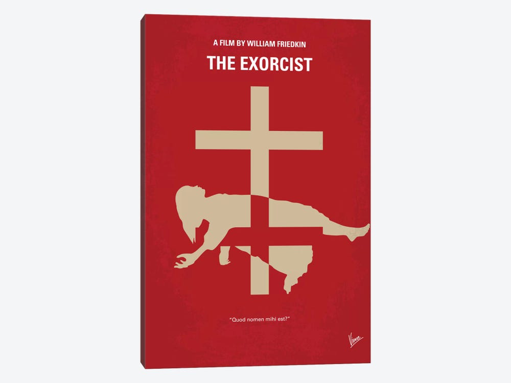 The Exorcist Minimal Movie Poster by Chungkong 1-piece Canvas Art Print