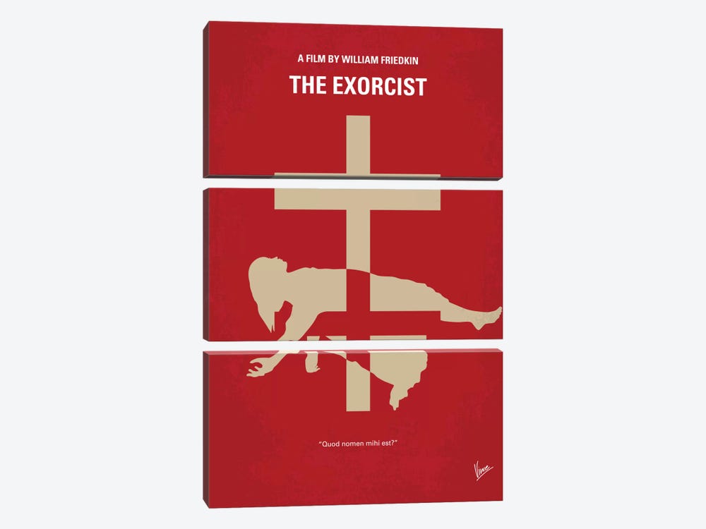 The Exorcist Minimal Movie Poster by Chungkong 3-piece Canvas Art Print