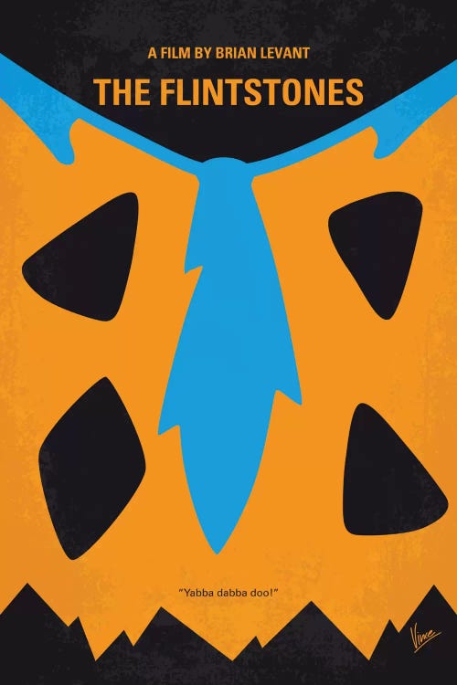 The Flintstones Minimal Movie Poster by Chungkong wall art