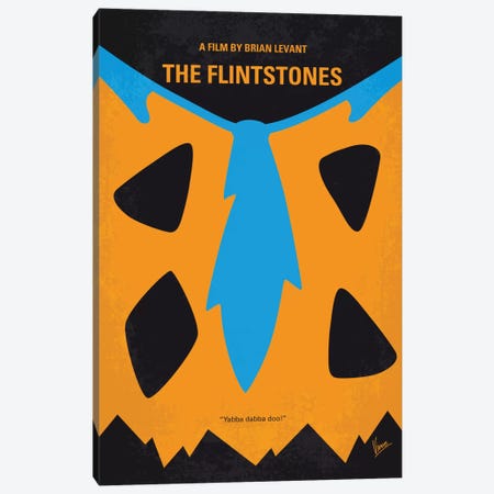The Flintstones Minimal Movie Poster Canvas Print #CKG649} by Chungkong Canvas Art Print