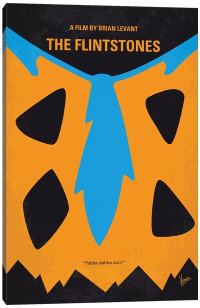 The Flintstones Minimal Movie Poster Canvas Art Print