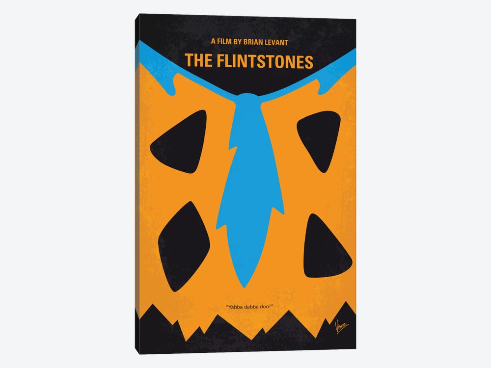 The Flintstones Minimal Movie Poster by Chungkong 1-piece Canvas Wall Art