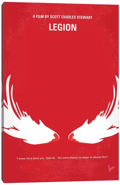 Legion Minimal Movie Poster Canvas Art Print - Chungkong's Action & Adventure Movie Posters