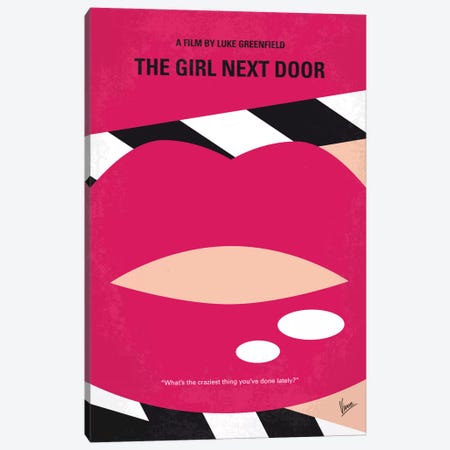 The Girl Next Door Minimal Movie Poster Canvas Print #CKG650} by Chungkong Canvas Art
