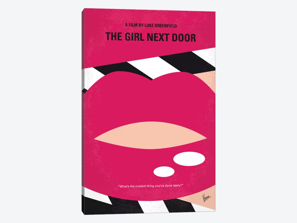 The Girl Next Door Minimal Movie Poster by Chungkong 1-piece Canvas Art
