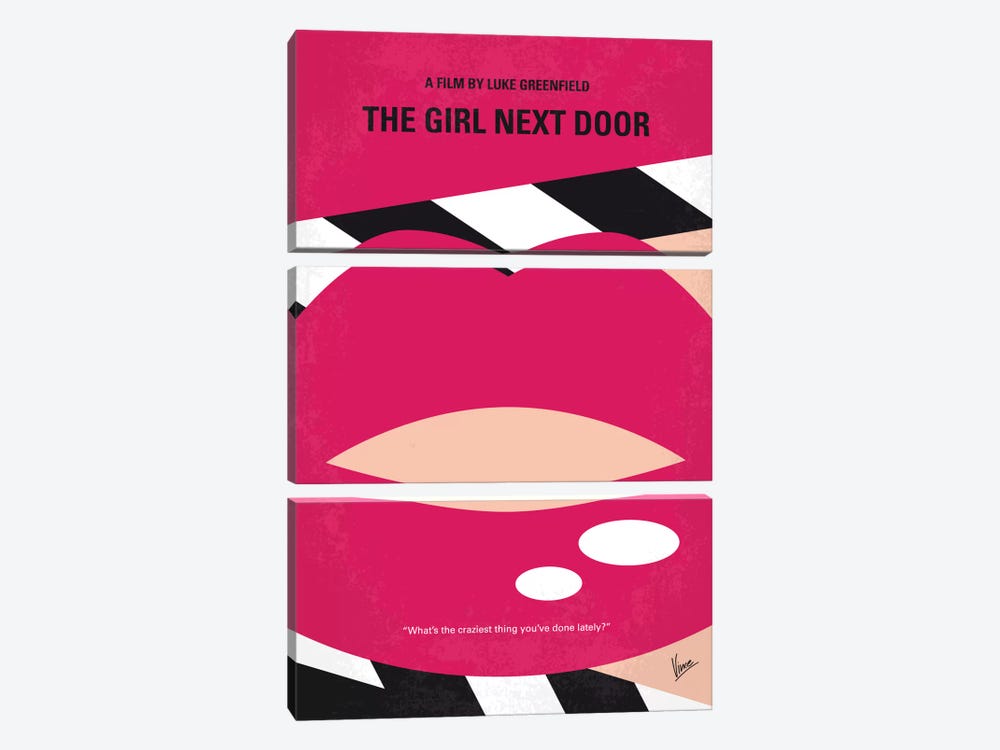 The Girl Next Door Minimal Movie Poster 3-piece Canvas Artwork