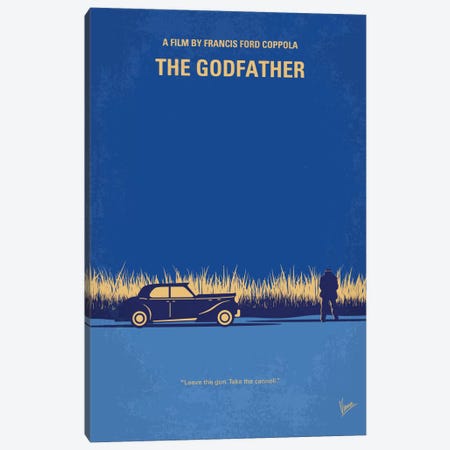 The Godfather Minimal Movie Poster Canvas Print #CKG651} by Chungkong Canvas Artwork