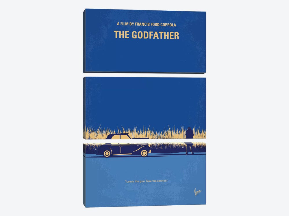The Godfather Minimal Movie Poster by Chungkong 3-piece Canvas Art Print