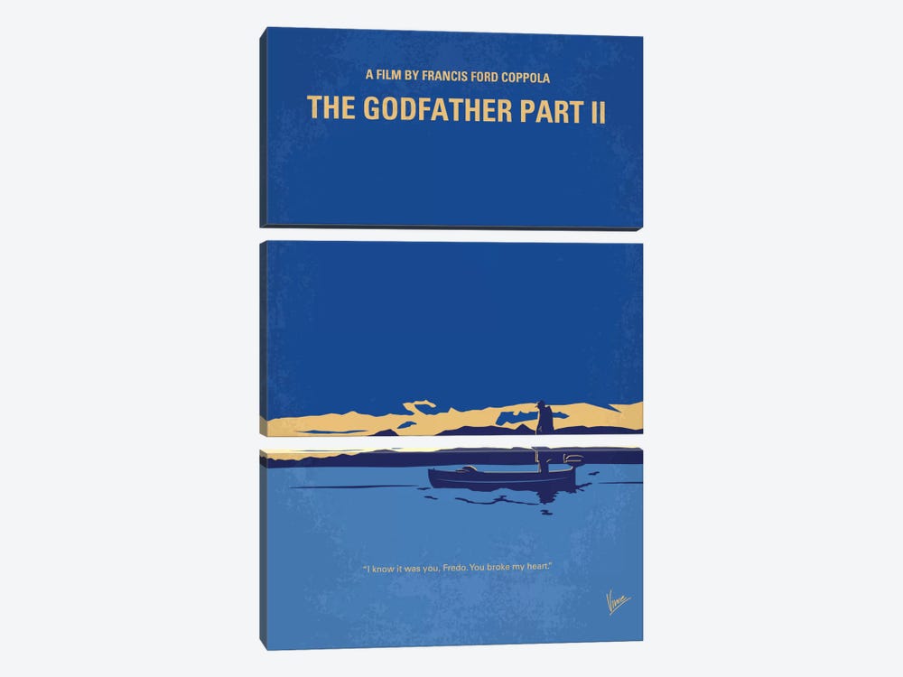 The Godfather: Part II Minimal Movie Poster by Chungkong 3-piece Canvas Art
