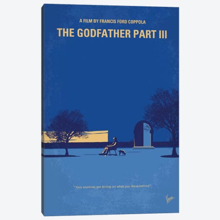 The Godfather: Part III Minimal Movie Poster Canvas Print #CKG653} by Chungkong Canvas Artwork