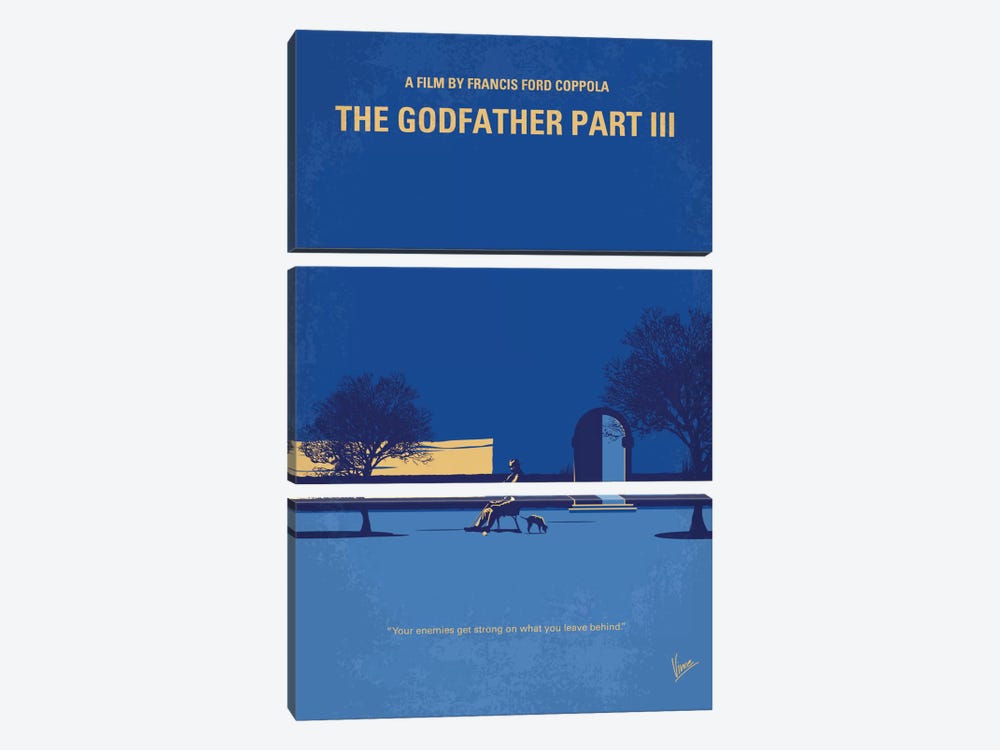 The Godfather: Part III Minimal Movie Poster by Chungkong 3-piece Canvas Art Print