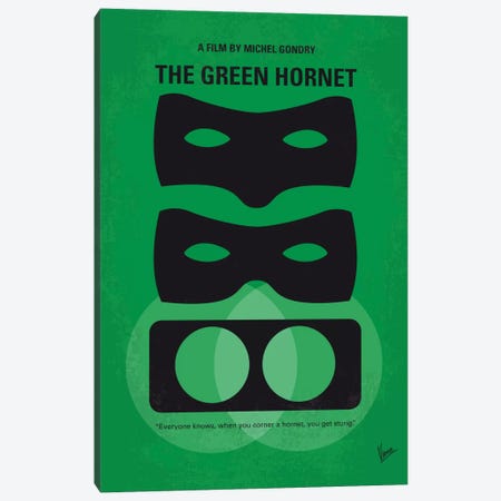 The Green Hornet Minimal Movie Poster Canvas Print #CKG654} by Chungkong Canvas Art Print