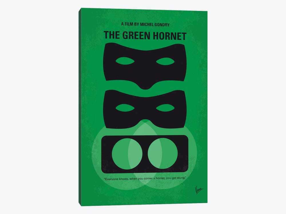 The Green Hornet Minimal Movie Poster by Chungkong 1-piece Canvas Wall Art