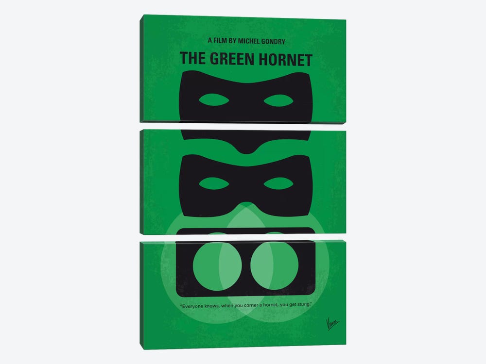 The Green Hornet Minimal Movie Poster by Chungkong 3-piece Canvas Artwork