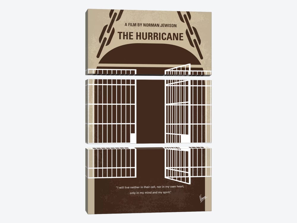 The Hurricane Minimal Movie Poster by Chungkong 3-piece Canvas Print