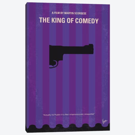 The King of Comedy Minimal Movie Poster Canvas Print #CKG657} by Chungkong Art Print