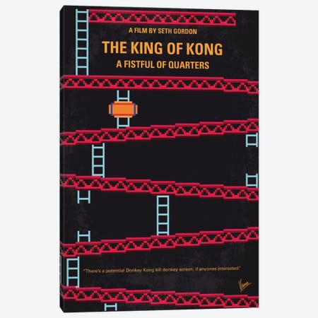 The King Of Kong: A Fistful Of Quarters Minimal Movie Poster Canvas Print #CKG658} by Chungkong Canvas Wall Art