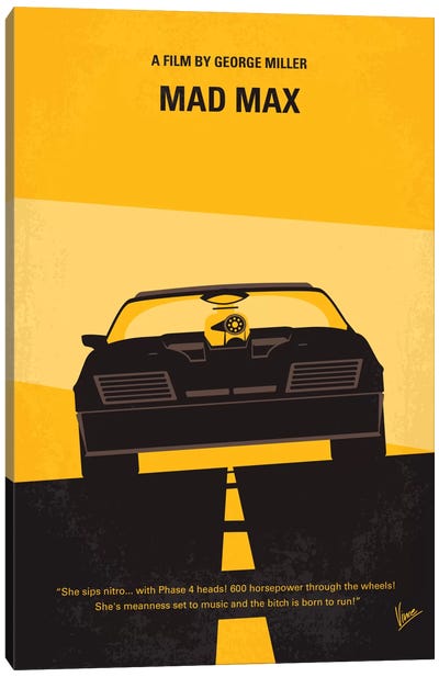 Mad Max Minimal Movie Poster Canvas Art Print - Chungkong - Minimalist Movie Posters