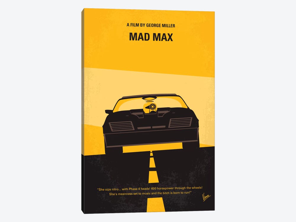 Mad Max Minimal Movie Poster by Chungkong 1-piece Canvas Artwork