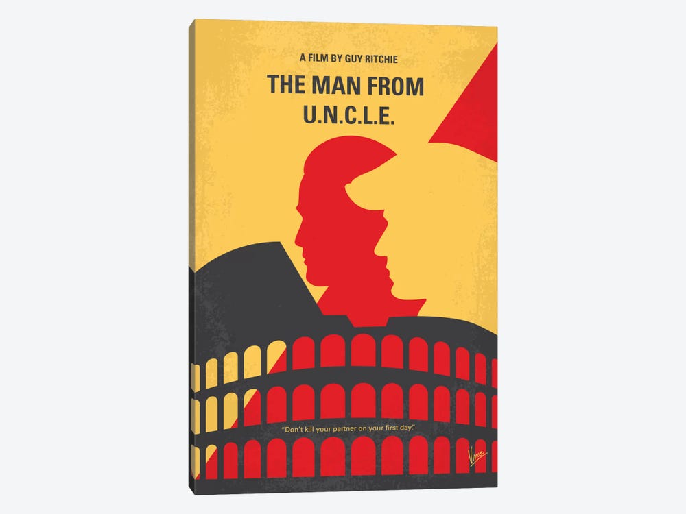 The Man From U.N.C.L.E. Minimal Movie Poster 1-piece Canvas Print