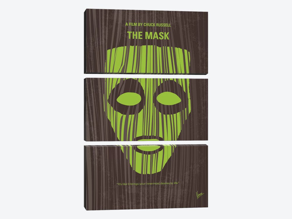 The Mask Minimal Movie Poster by Chungkong 3-piece Canvas Wall Art