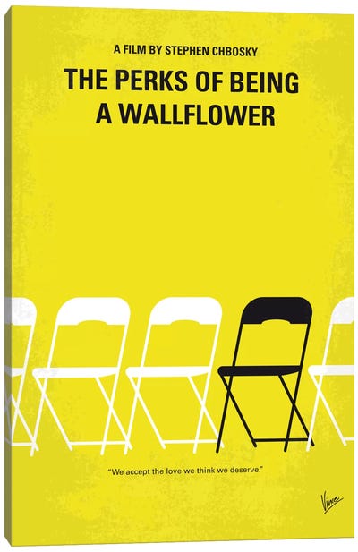The Perks Of Being A Wallflower Minimal Movie Poster Canvas Art Print - Dramas Minimalist Movie Posters