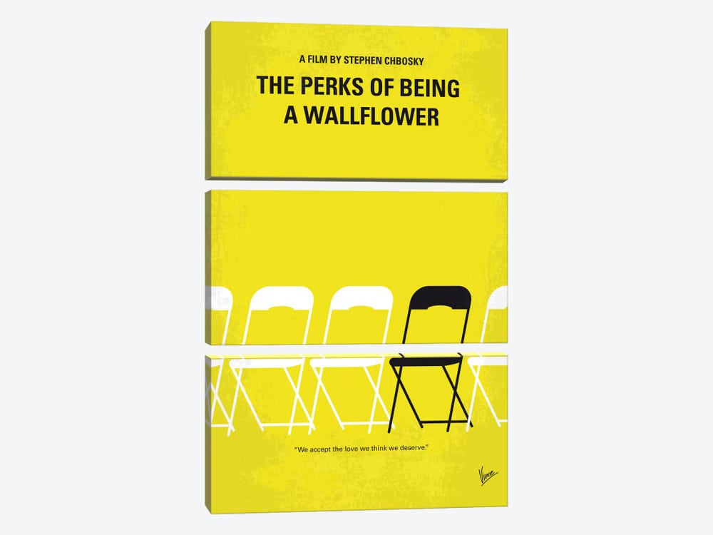 The Perks Of Being A Wallflower Minimal Movie Poster by Chungkong 3-piece Canvas Art Print
