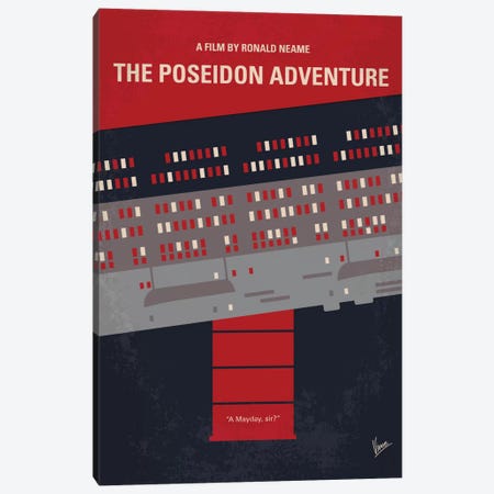 The Poseidon Adventure Minimal Movie Poster Canvas Print #CKG665} by Chungkong Canvas Artwork