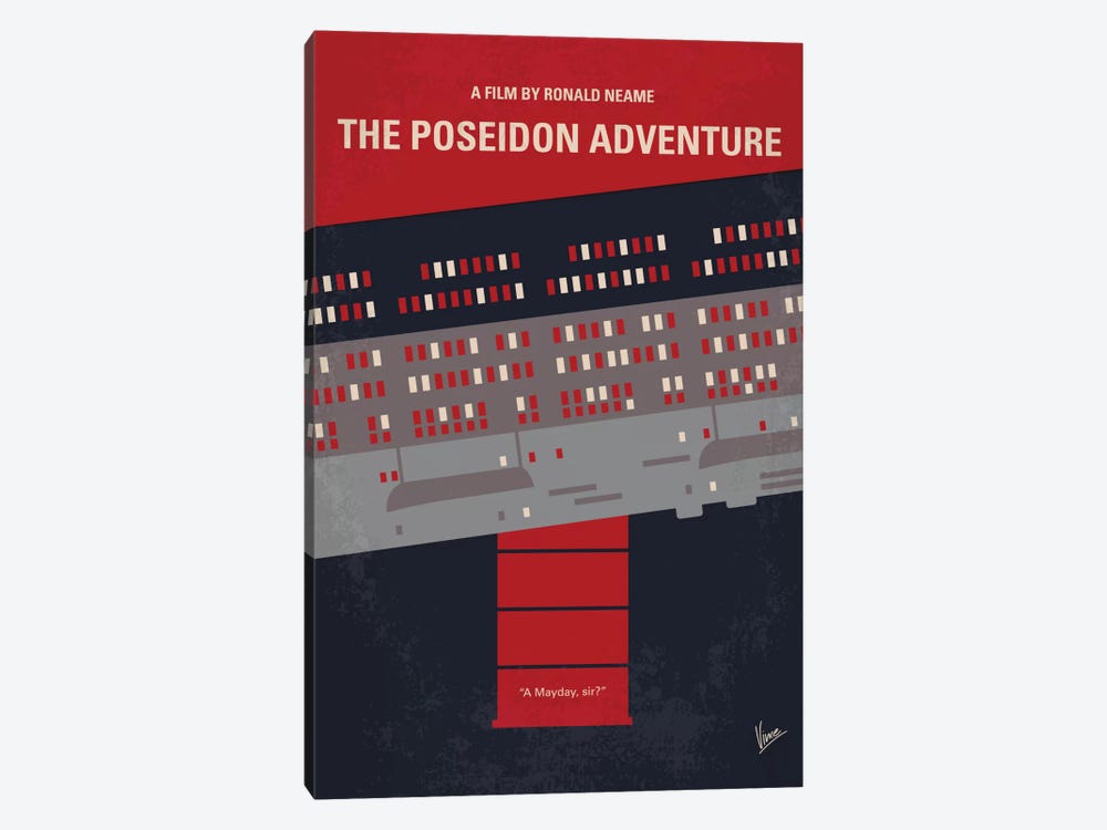 The Poseidon Adventure Minimal Movie Poster by Chungkong 1-piece Canvas Art