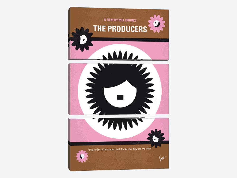 The Producers Minimal Movie Poster by Chungkong 3-piece Canvas Art Print