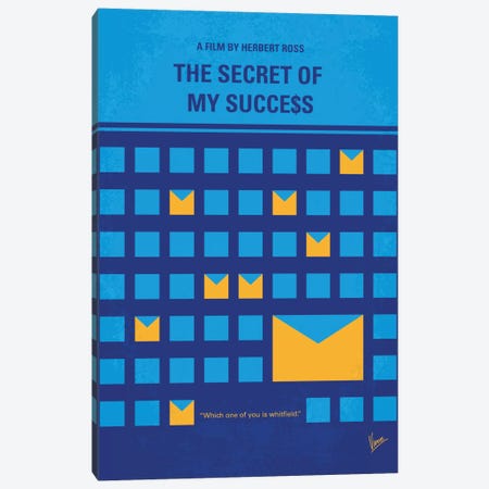 The Secret Of My Success Minimal Movie Poster Canvas Print #CKG668} by Chungkong Canvas Print