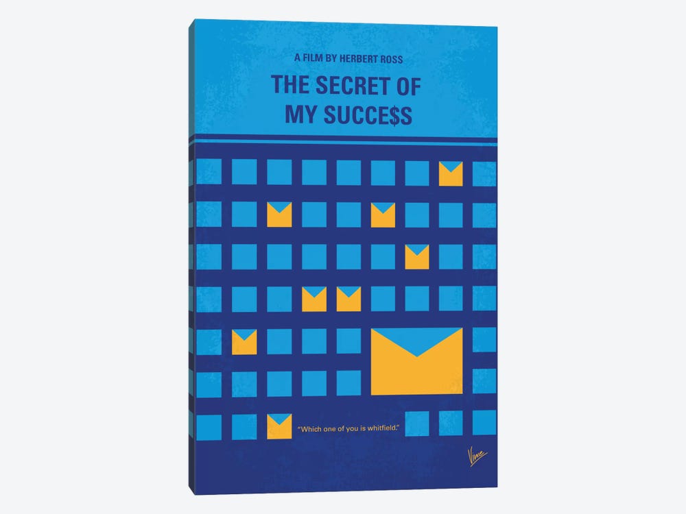 The Secret Of My Success Minimal Movie Poster by Chungkong 1-piece Canvas Art Print