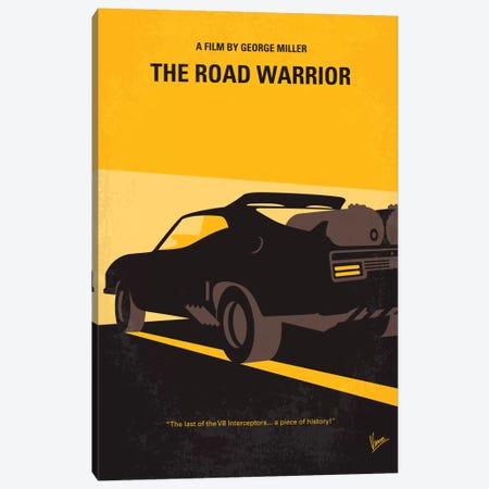 Mad Max 2 (The Road Warrior) Minimal Movie Poster Canvas Print #CKG66} by Chungkong Canvas Artwork