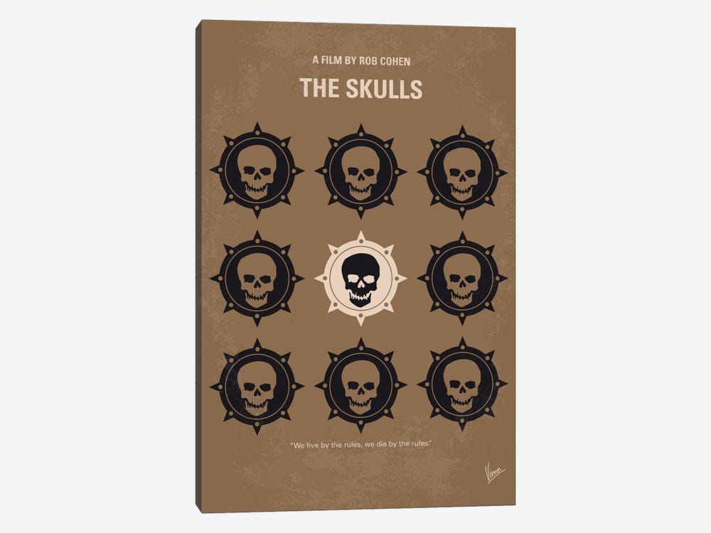The Skulls Minimal Movie Poster by Chungkong 1-piece Canvas Artwork