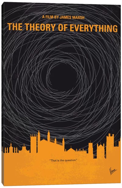 The Theory Of Everything Minimal Movie Poster Canvas Art Print - Biographical Movie Art