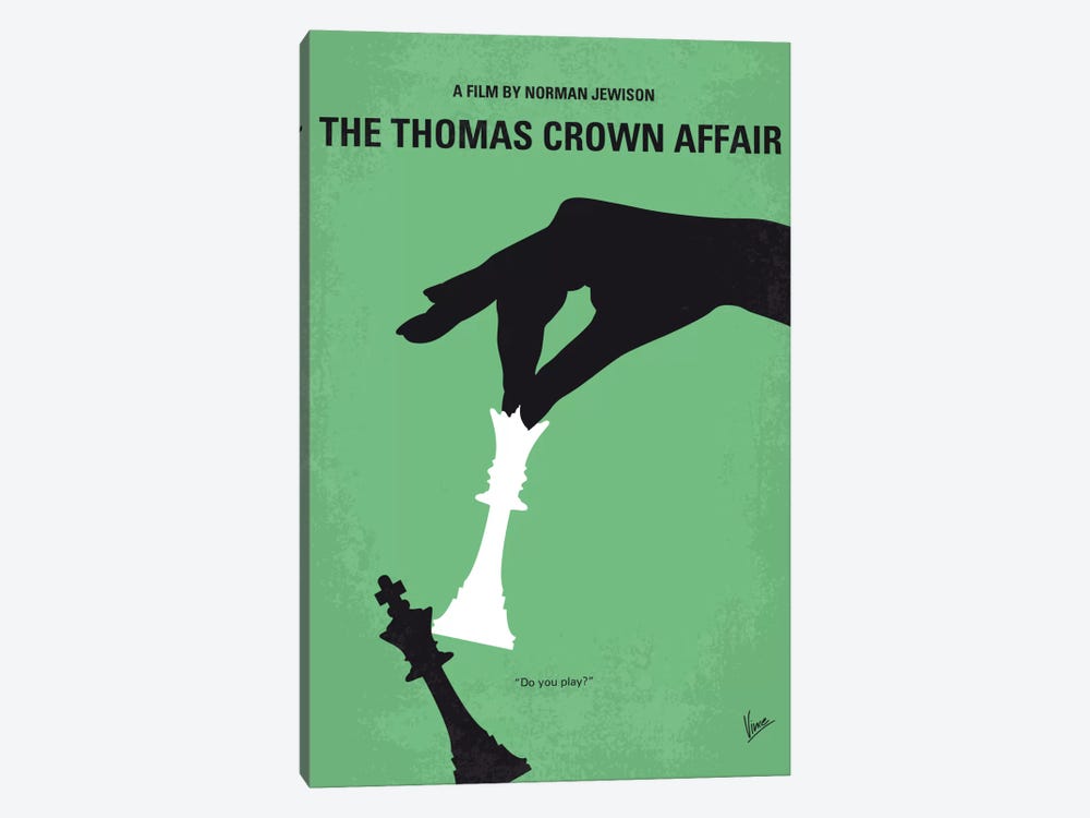The Thomas Crown Affair Minimal Movie Poster by Chungkong 1-piece Canvas Art Print