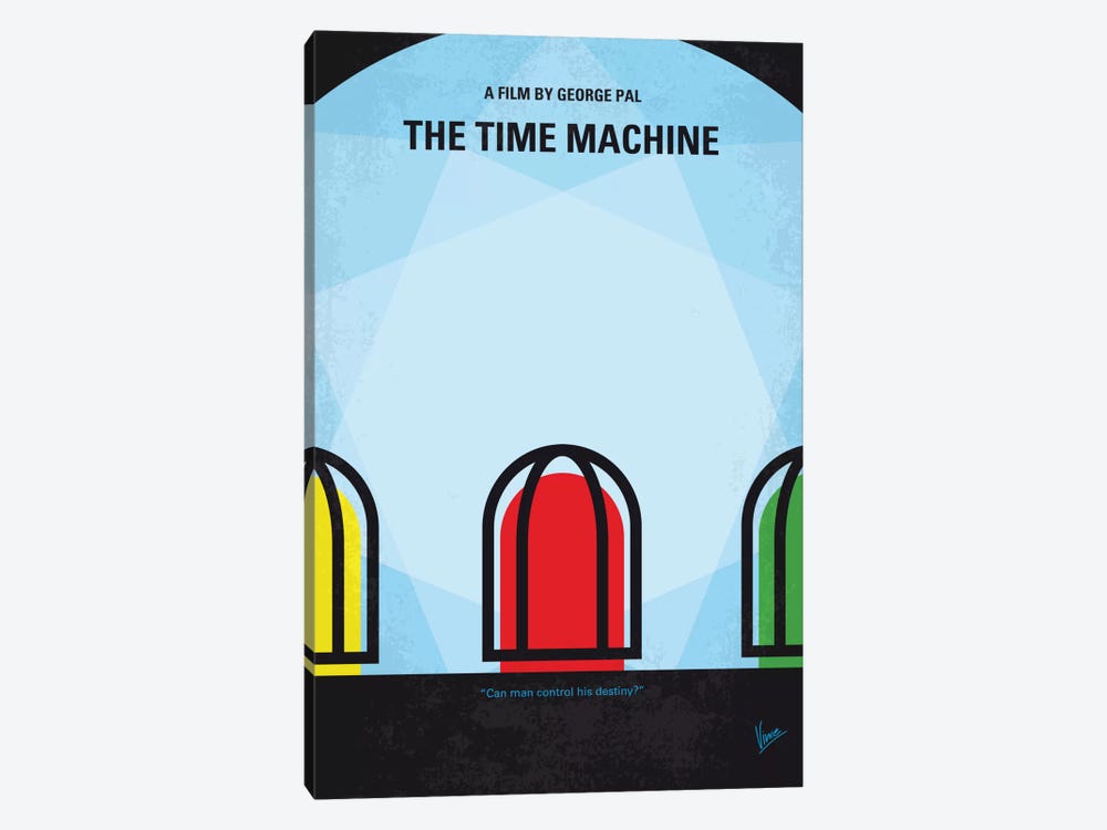 The Time Machine Minimal Movie Poster by Chungkong 1-piece Canvas Wall Art