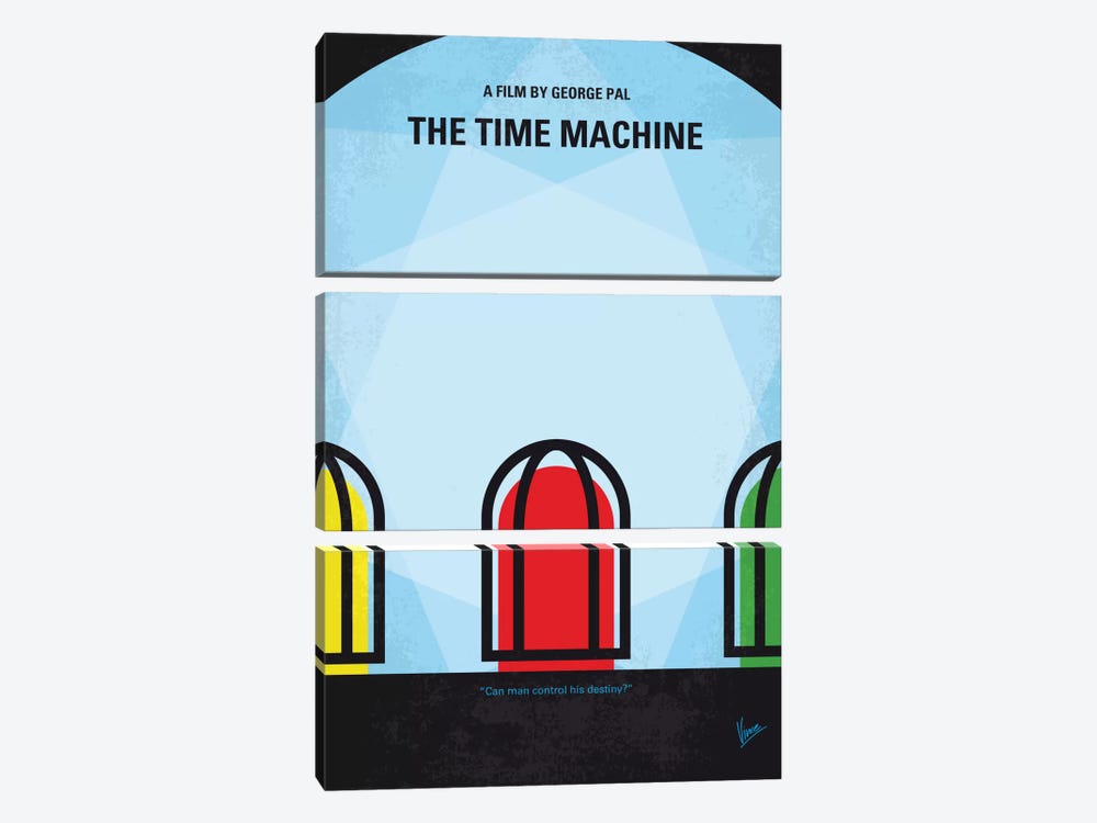 The Time Machine Minimal Movie Poster by Chungkong 3-piece Canvas Artwork