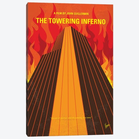 The Towering Inferno Minimal Movie Poster Canvas Print #CKG675} by Chungkong Art Print