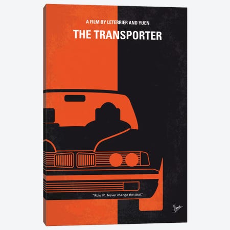 The Transporter Minimal Movie Poster Canvas Print #CKG676} by Chungkong Canvas Print