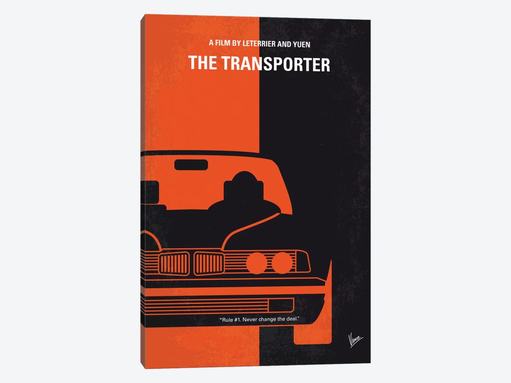The Transporter Minimal Movie Poster by Chungkong 1-piece Canvas Artwork