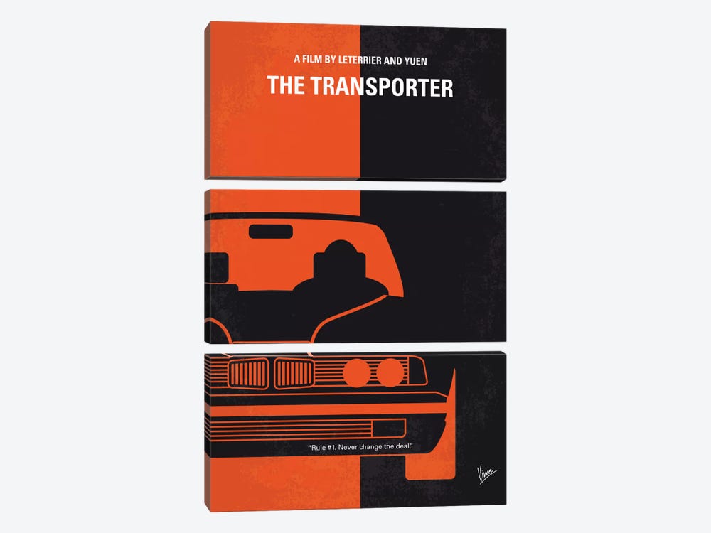 The Transporter Minimal Movie Poster by Chungkong 3-piece Canvas Artwork