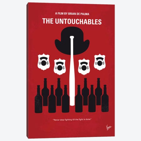 The Untouchables Minimal Movie Poster Canvas Print #CKG677} by Chungkong Canvas Art Print