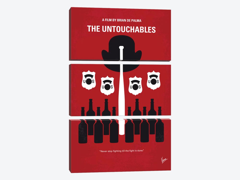 The Untouchables Minimal Movie Poster by Chungkong 3-piece Canvas Print