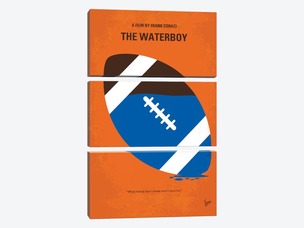 The Waterboy Minimal Movie Poster by Chungkong 3-piece Canvas Artwork