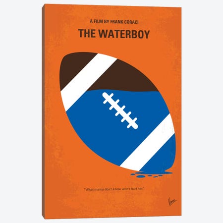 The Waterboy Minimal Movie Poster Canvas Print #CKG678} by Chungkong Canvas Art