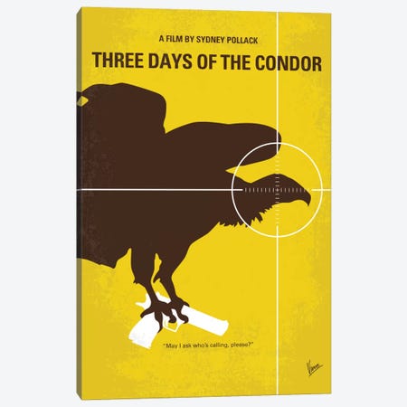 Three Days Of The Condor Minimal Movie Poster Canvas Print #CKG679} by Chungkong Canvas Art