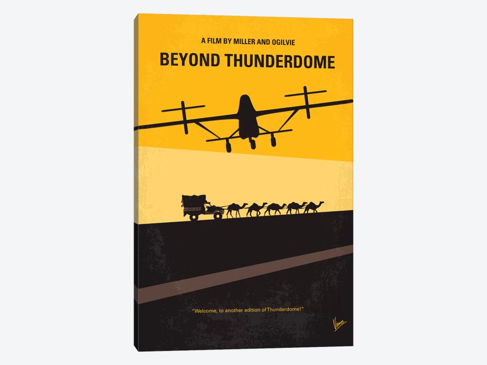 Mad Max Beyond Thunderdome Minimal Movie Poster by Chungkong 1-piece Canvas Art