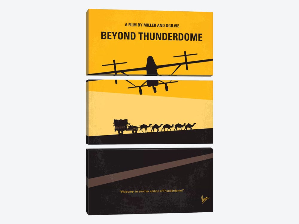 Mad Max Beyond Thunderdome Minimal Movie Poster by Chungkong 3-piece Canvas Art
