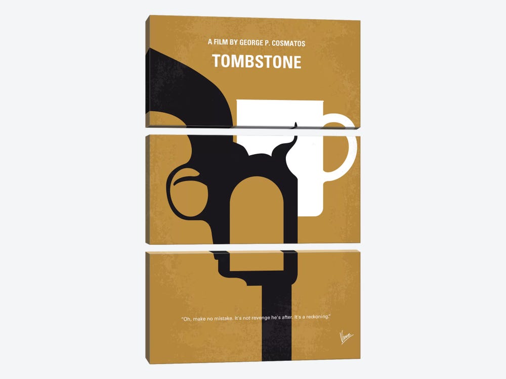 Tombstone Minimal Movie Poster by Chungkong 3-piece Art Print